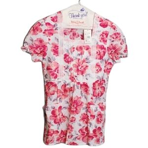 NWT Laura Ashley Floral Nurse/ Medical Scrub Top